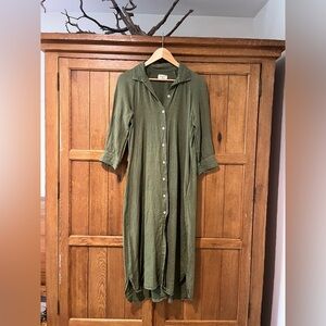 9 Seed Linen Button-Down Dress
